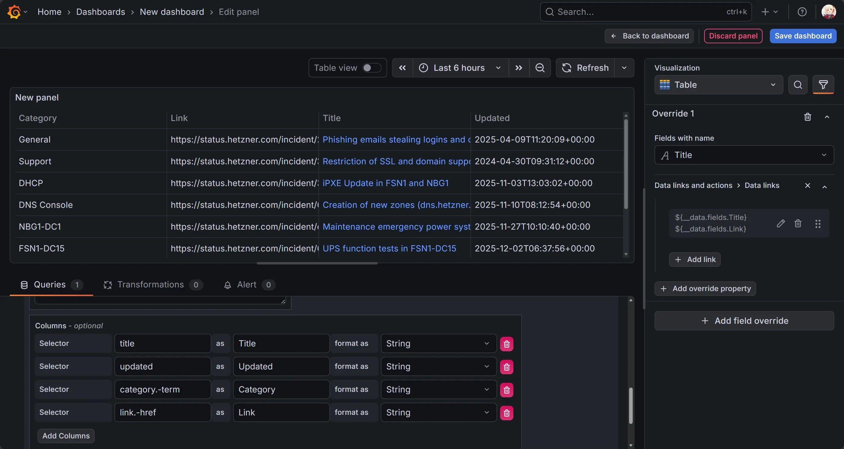 配置 Data Link (数据链接) 配置 Data Link (数据链接)